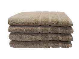 Sponshanddoeken Samatex - 70x140 cm - Taupe - Set van 4 stuks