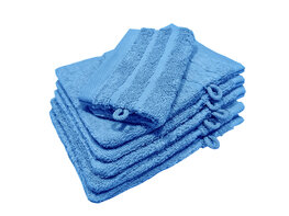 Washandjes Blauw - Set van 6 stuks