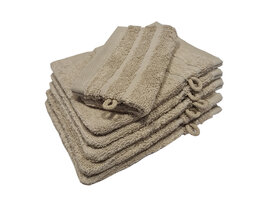 Washandjes Taupe - Set van 6 stuks