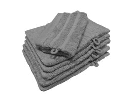Washandjes Grijs - Set van 6 stuks