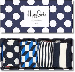 4 Paar Happy Socks Sokken - Big dots - Giftbox